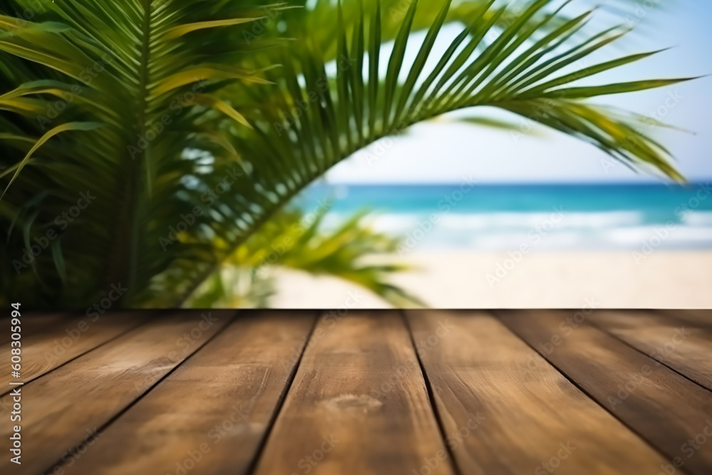 Beautiful table top with beach nature