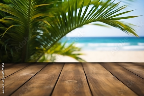 Beautiful table top with beach nature
