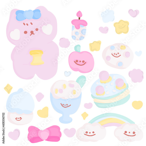 Pink bear and pastel bakery