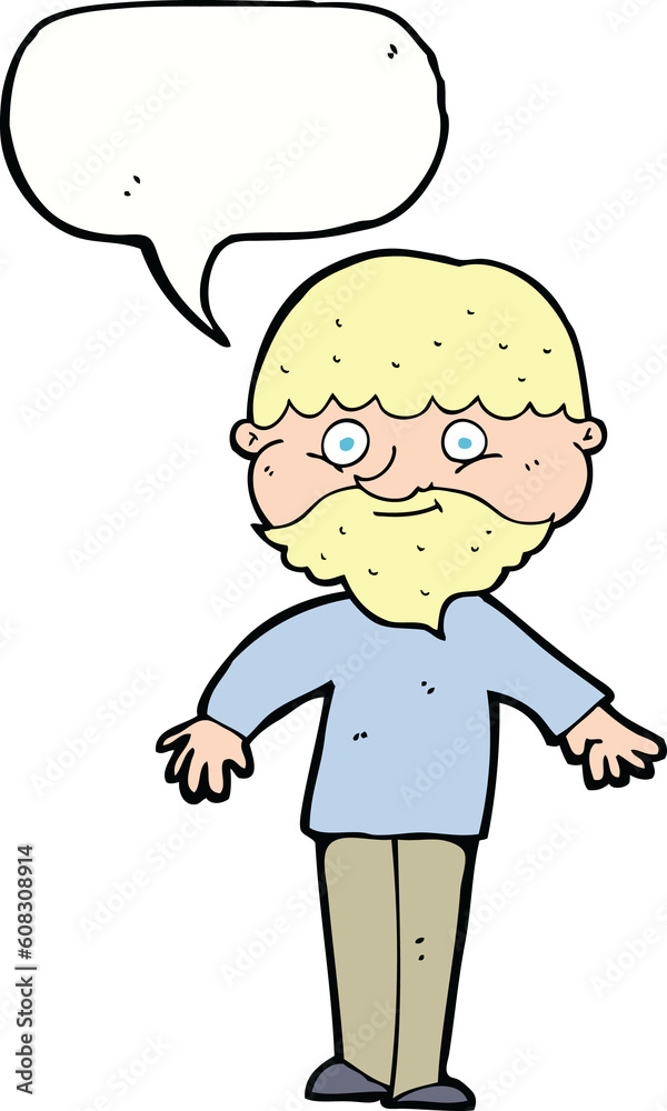 cartoon happy man with speech bubble cartoon happy man with speech bubble