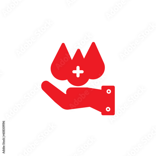 Blood Donator Hand Solid Icon