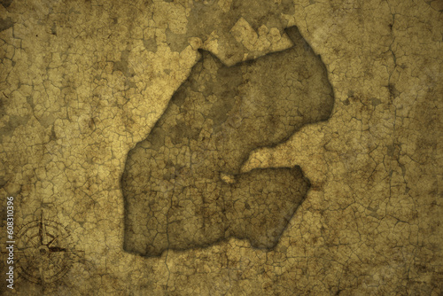 Photos map of djibouti on a old vintage crack paper background .