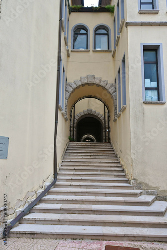 Entrance arch in the town hall of Sant'angelo dei Lombardi, a village in the province of Avellino, Italy. © Giambattista