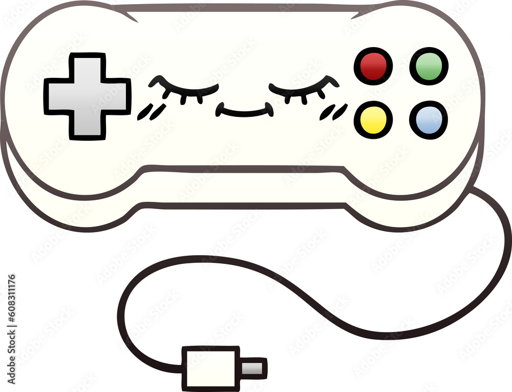 gradient shaded cartoon of a game controller gradient shaded cartoon of a game controller