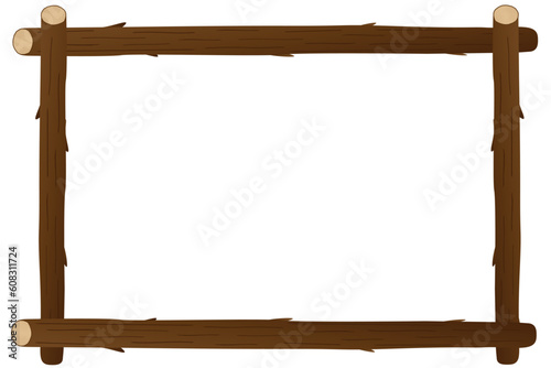 A frame made by combining logs.