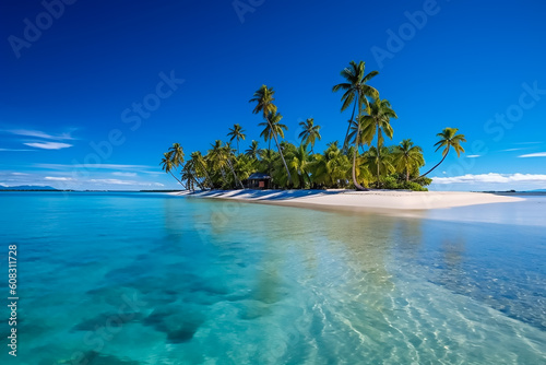 Tropical trees on the seascape 