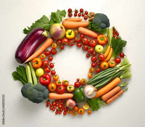 vegetables isolated on white