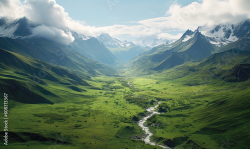 Valley and Mountains Landscape photo