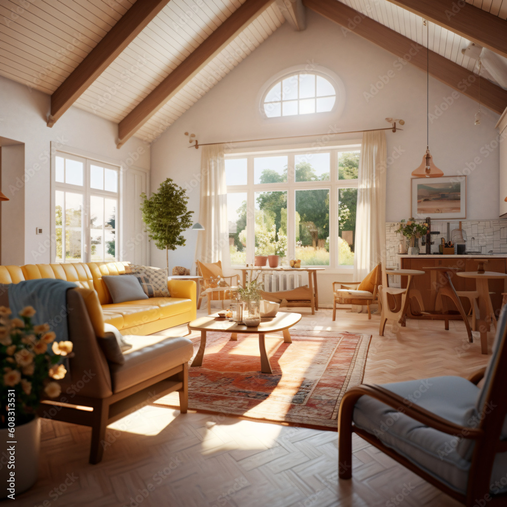 Fototapeta premium Scandinavian interior 