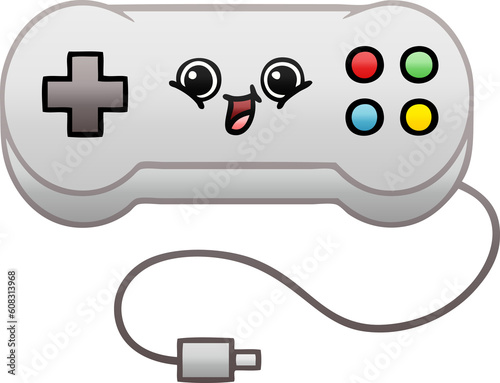 gradient shaded cartoon of a game controller