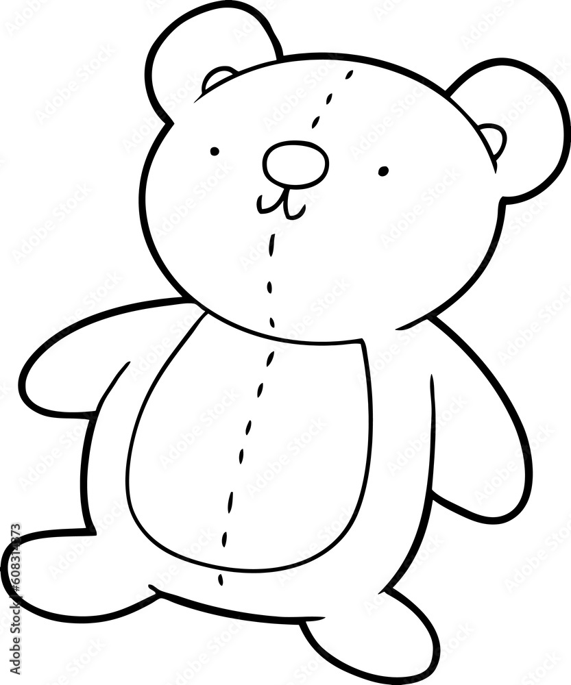 Fototapeta premium cartoon stuffed toy bear
