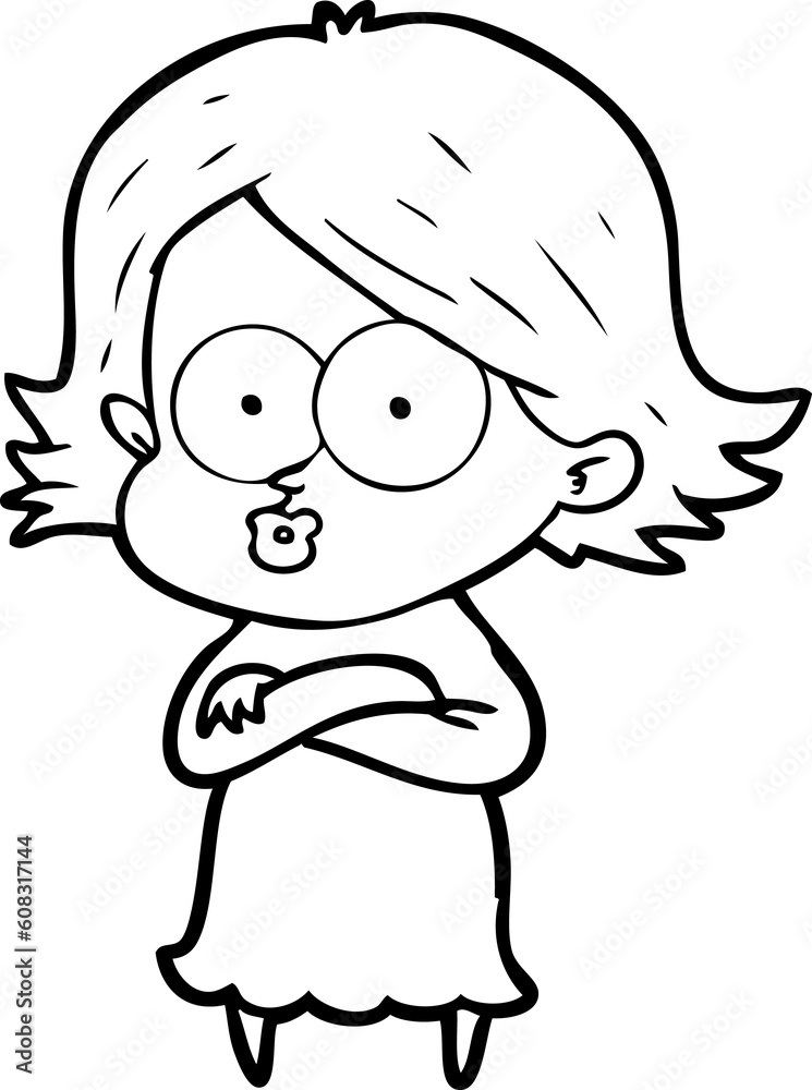 cartoon girl pouting cartoon girl pouting