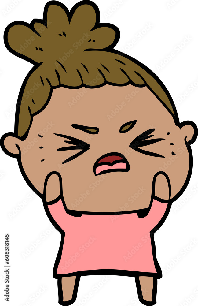 cartoon angry woman cartoon angry woman