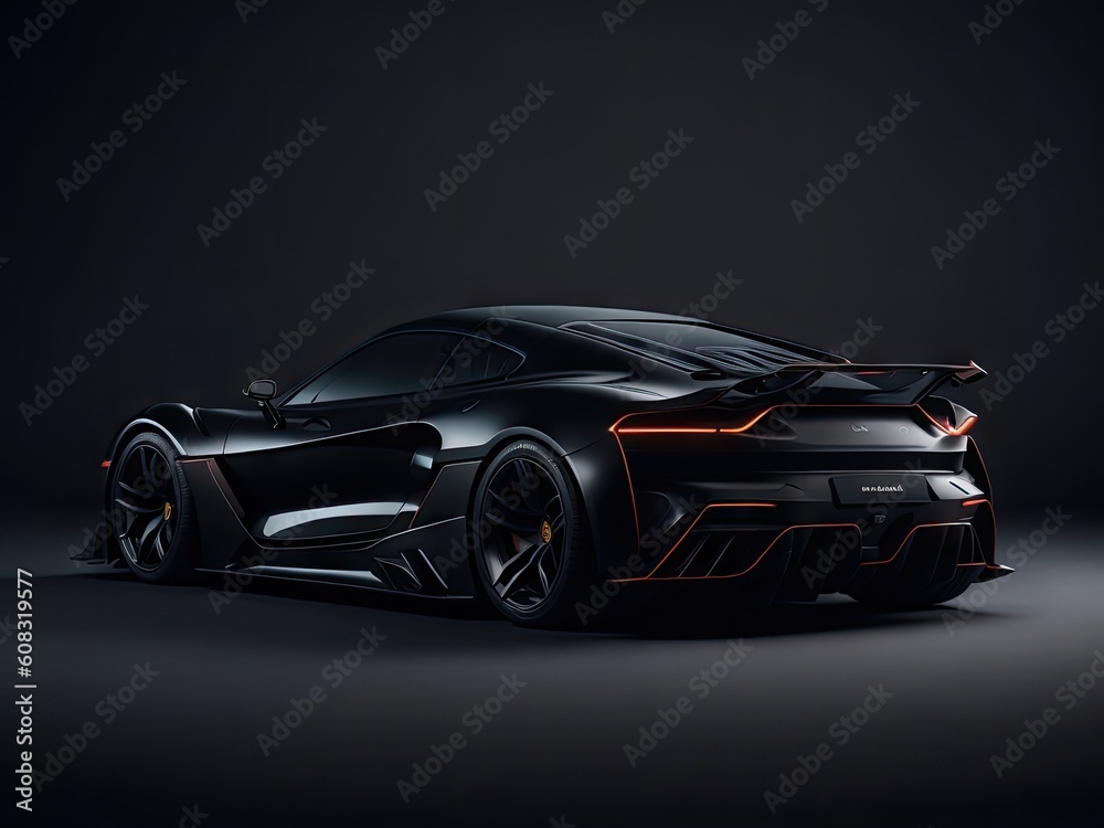 Naklejka premium car on dark background, ai generative