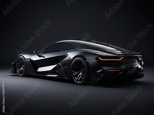 car on dark background, ai generative