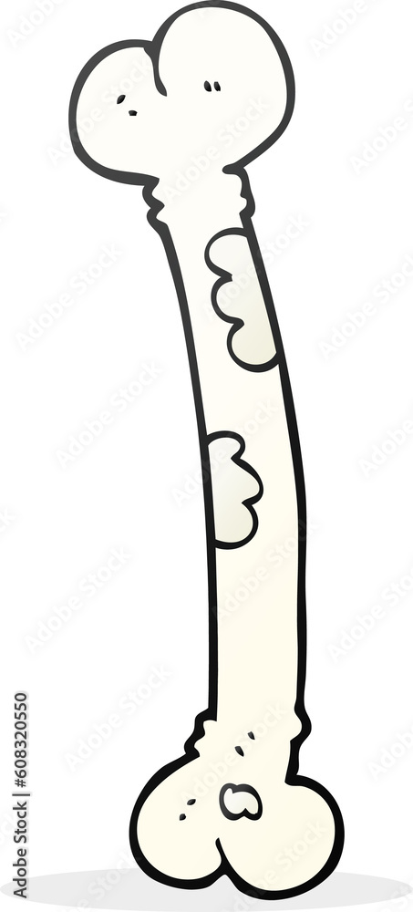 Fototapeta premium freehand drawn cartoon bone