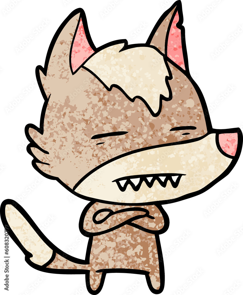 cartoon wolf showing teeth cartoon wolf showing teeth
