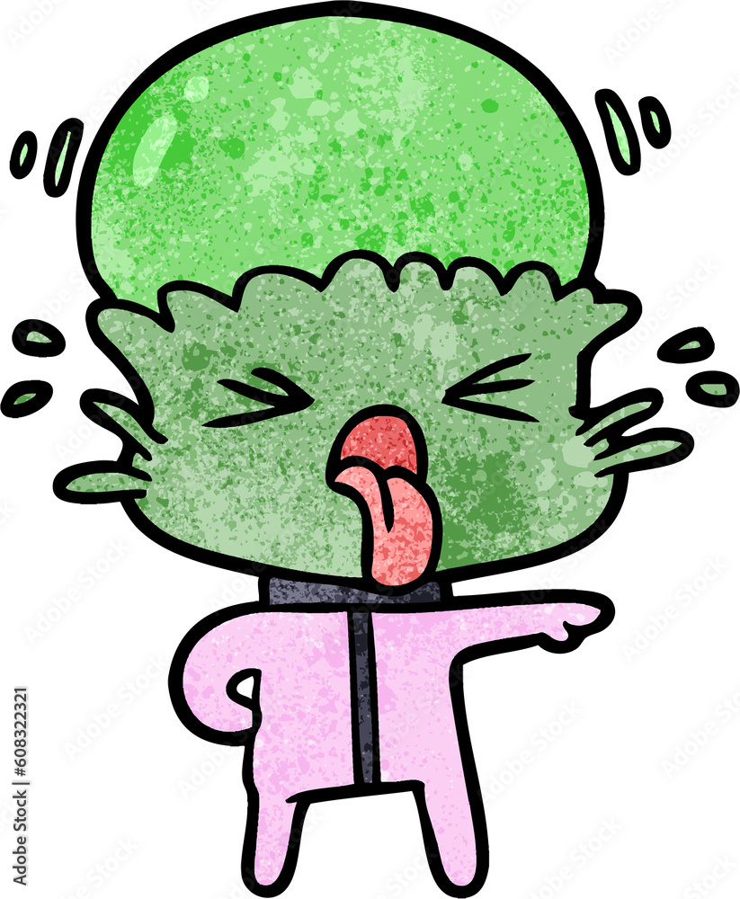 weird cartoon alien pointing weird cartoon alien pointing