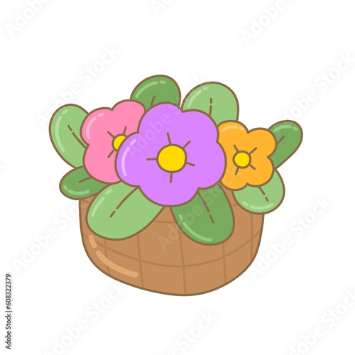 cute flower in a pot