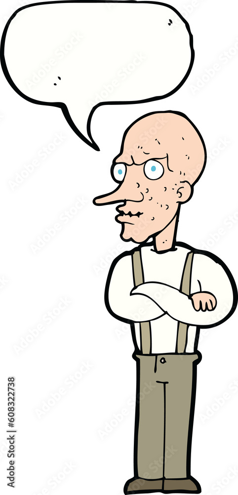 cartoon mean old man with speech bubble cartoon mean old man with speech bubble