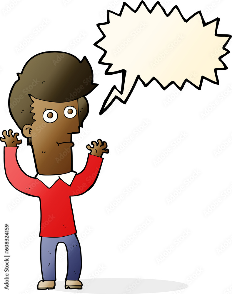 cartoon shocked man with speech bubble cartoon shocked man with speech bubble