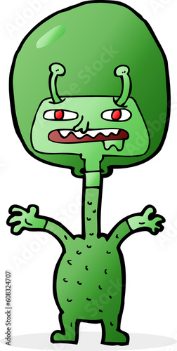 cartoon space alien