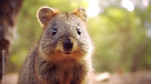 A cheerful quokka, a milady, and a contented quokka