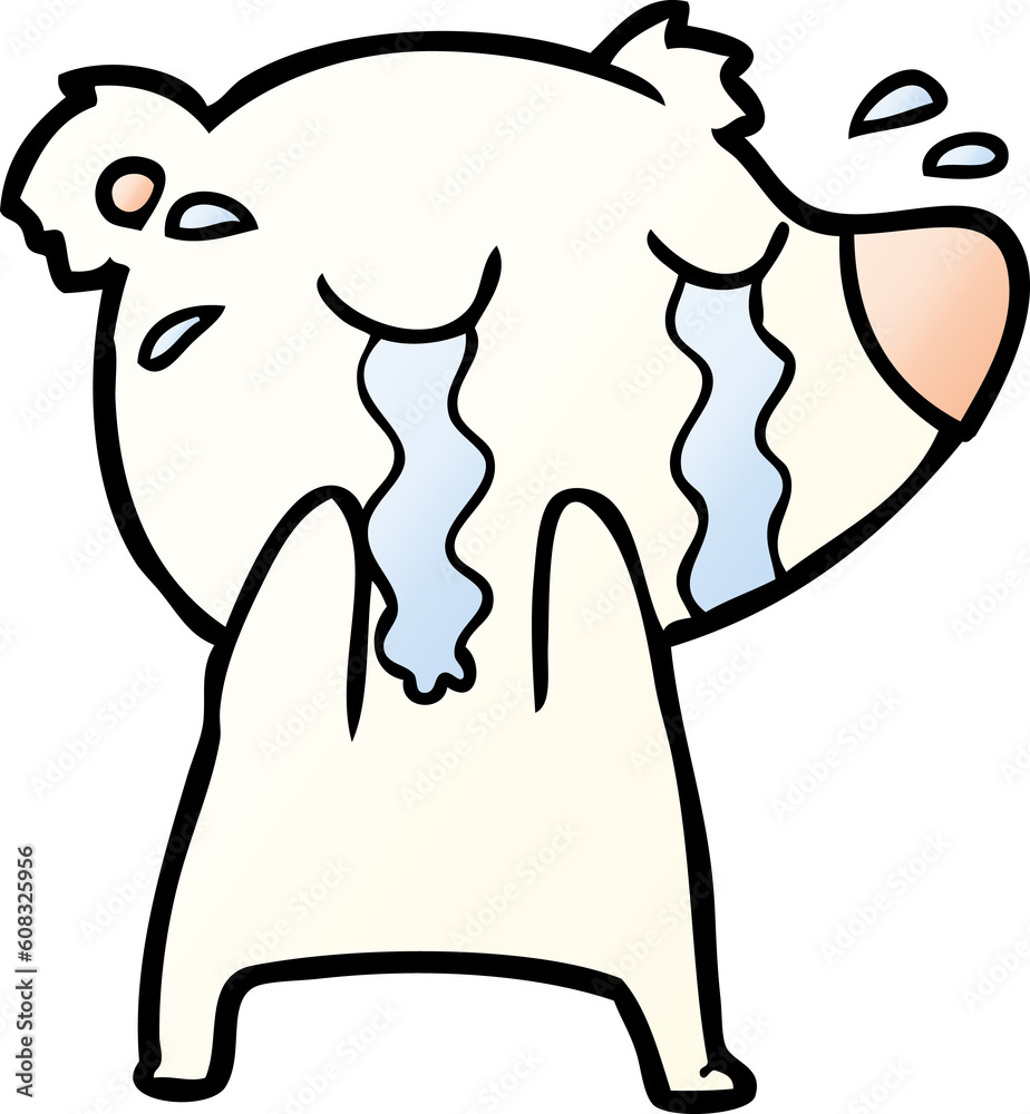 cartoon crying polar bear cartoon crying polar bear