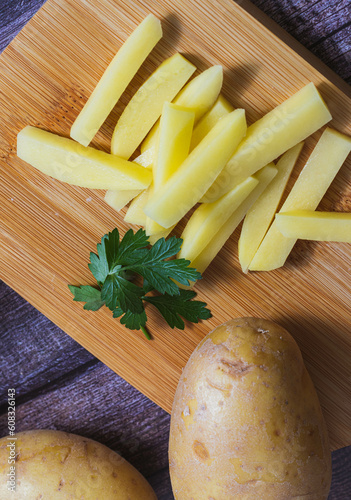 Raw potatoes
