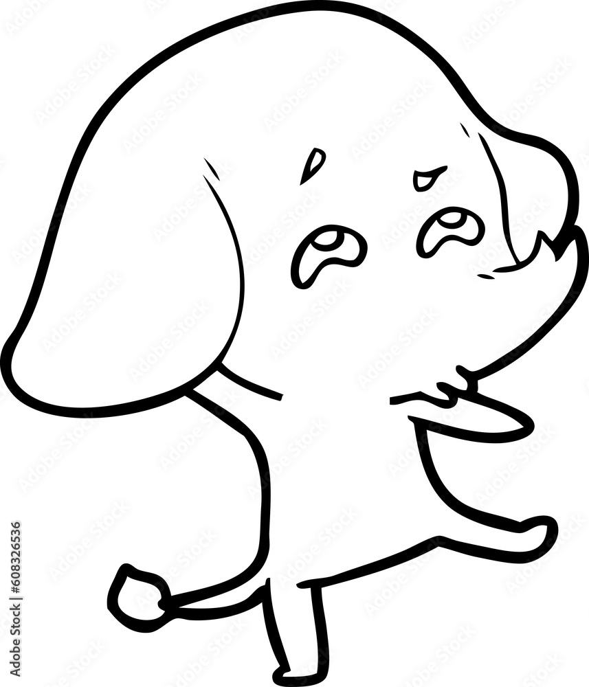 Obraz premium cartoon elephant remembering