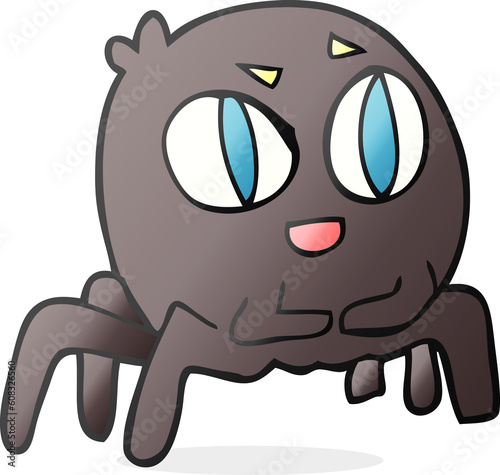 freehand drawn cartoon spider