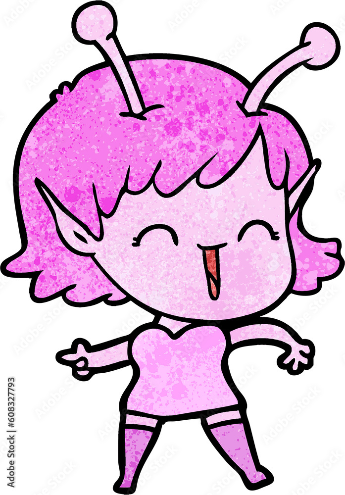 cartoon alien girl laughing cartoon alien girl laughing