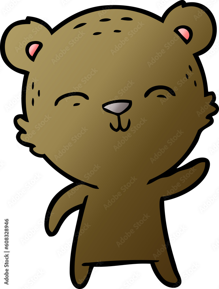 happy cartoon bear