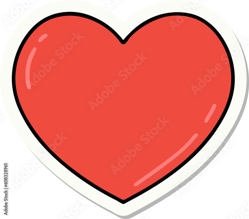 Wallpaper Mural sticker of tattoo in traditional style of a heart Torontodigital.ca