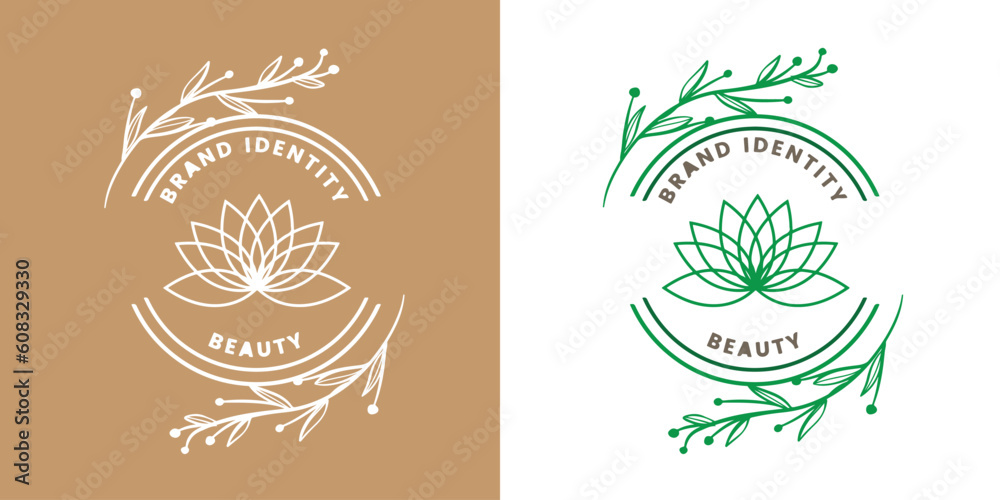 botanical logo design for brand identity