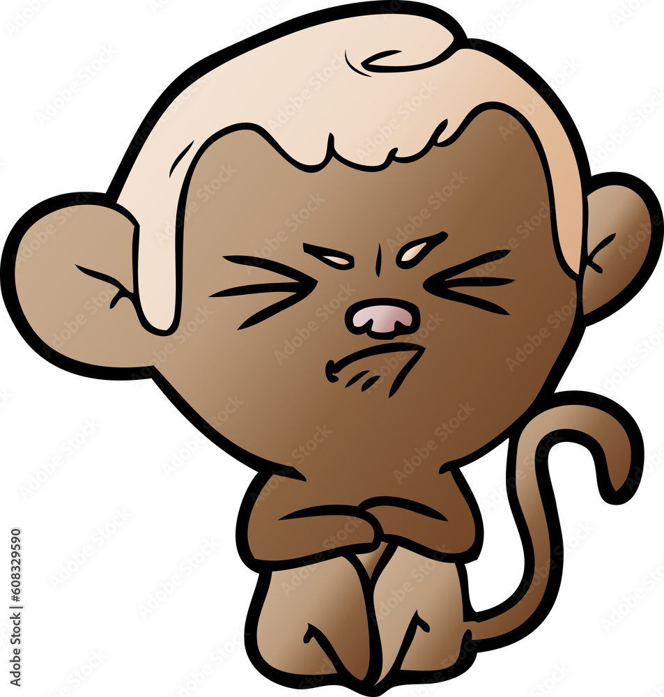 cartoon annoyed monkey cartoon annoyed monkey