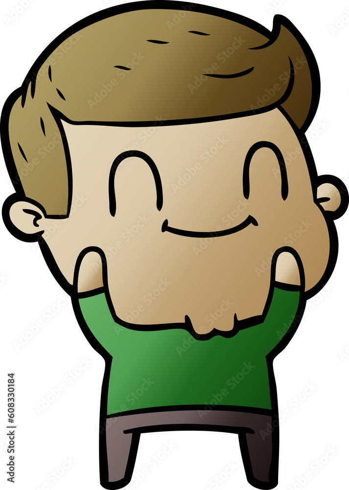 Obraz premium cartoon friendly man