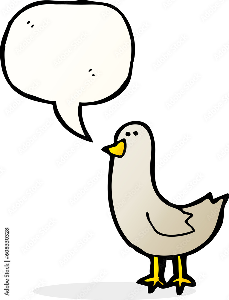 cartoon bird with speech bubble cartoon bird with speech bubble