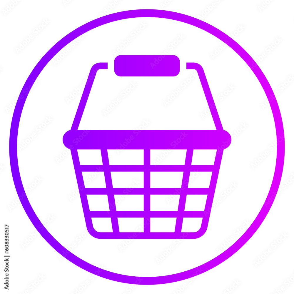 shopping basket gradient icon shopping basket gradient icon