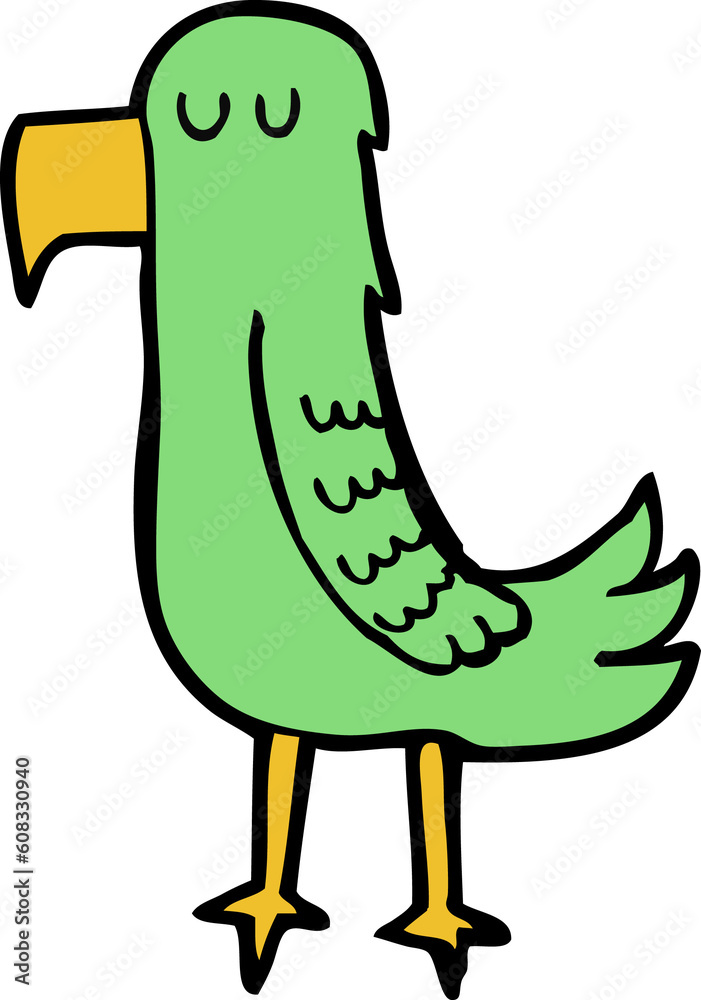 Obraz premium cartoon parrot