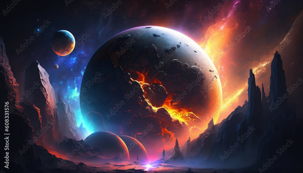 Photo &amp; Art Print Cosmic background spirituality meditation new 
