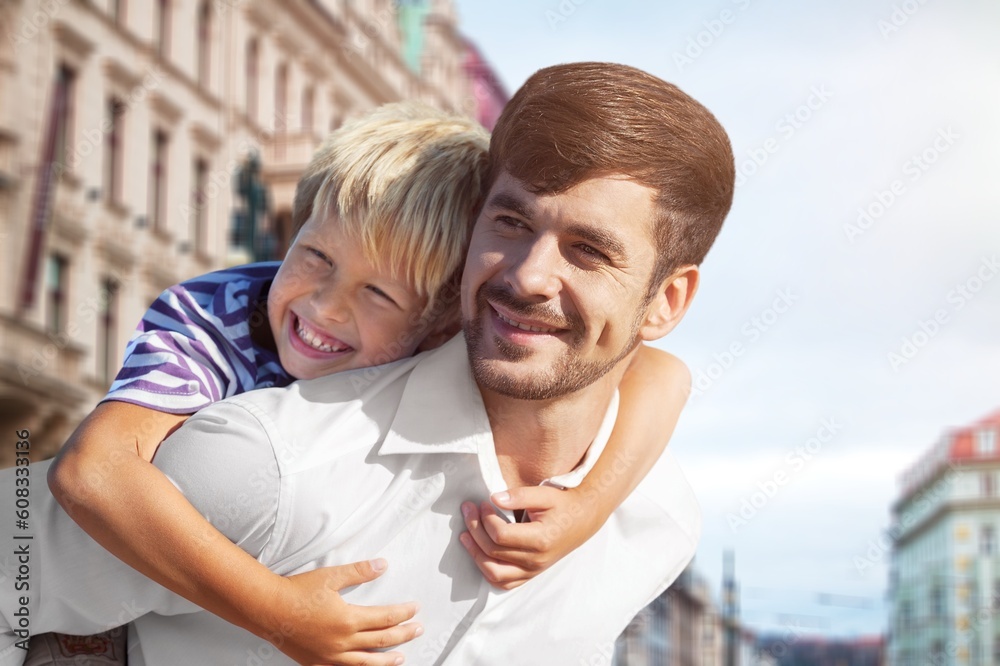 Happy young father with child have fun Happy young father with child have fun