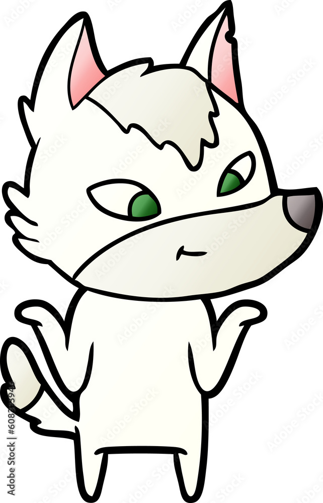 friendly cartoon wolf friendly cartoon wolf