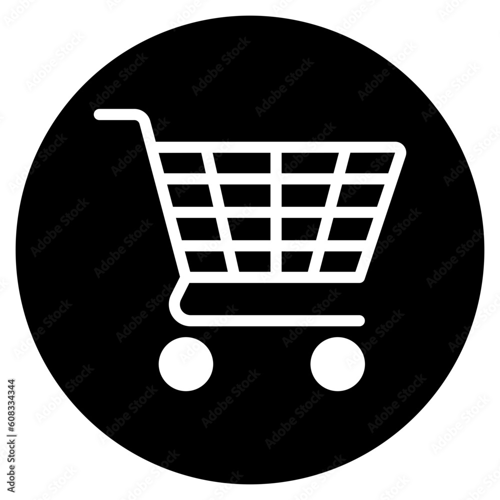 trolley cart glyph icon trolley cart glyph icon
