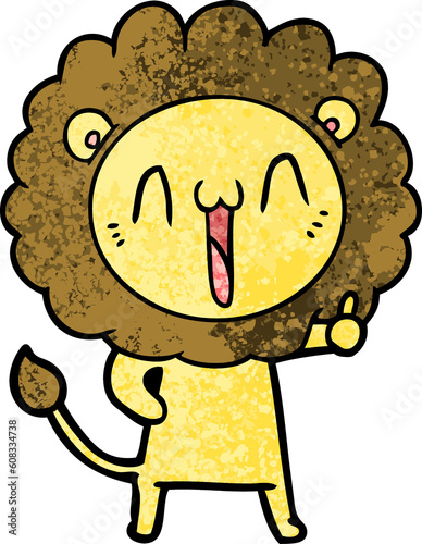 happy cartoon lion