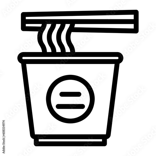 noodles line icon