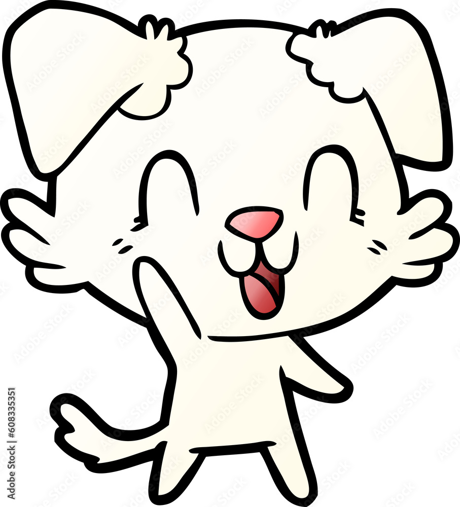 laughing cartoon dog