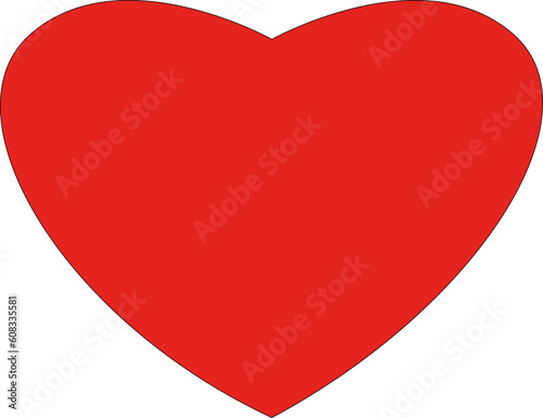 red heart isolated on white