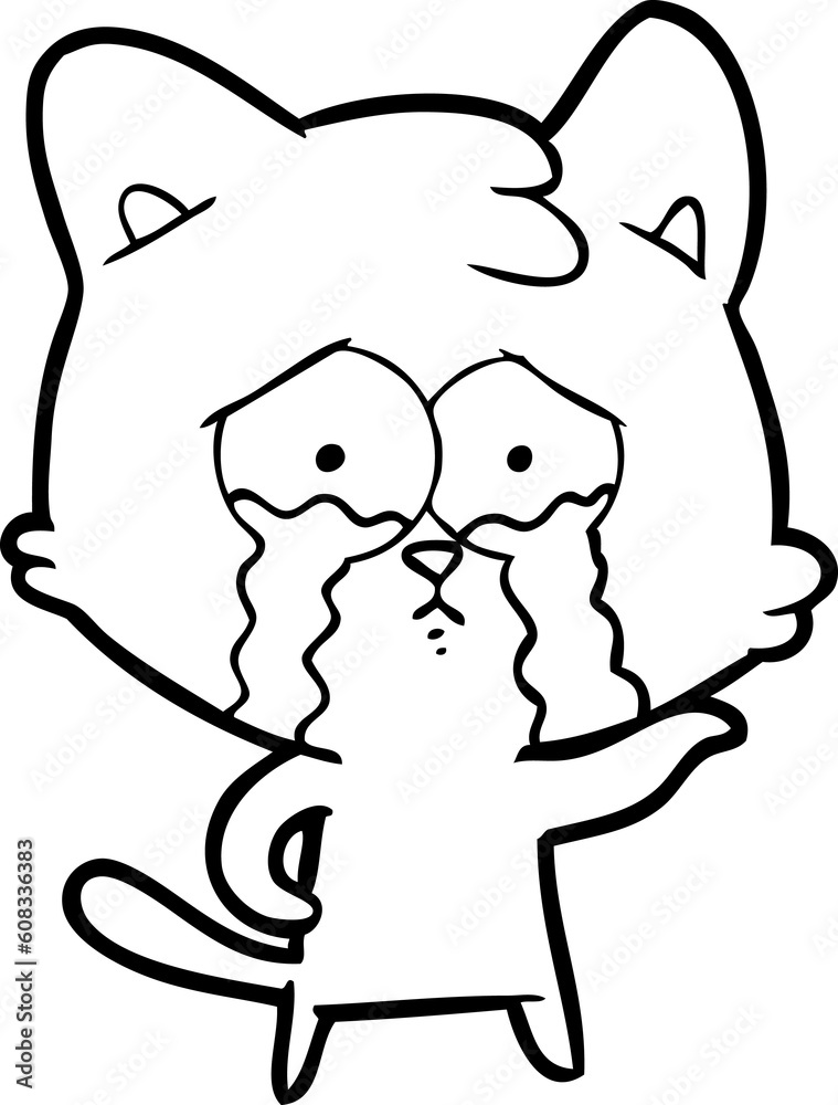 cartoon crying cat cartoon crying cat