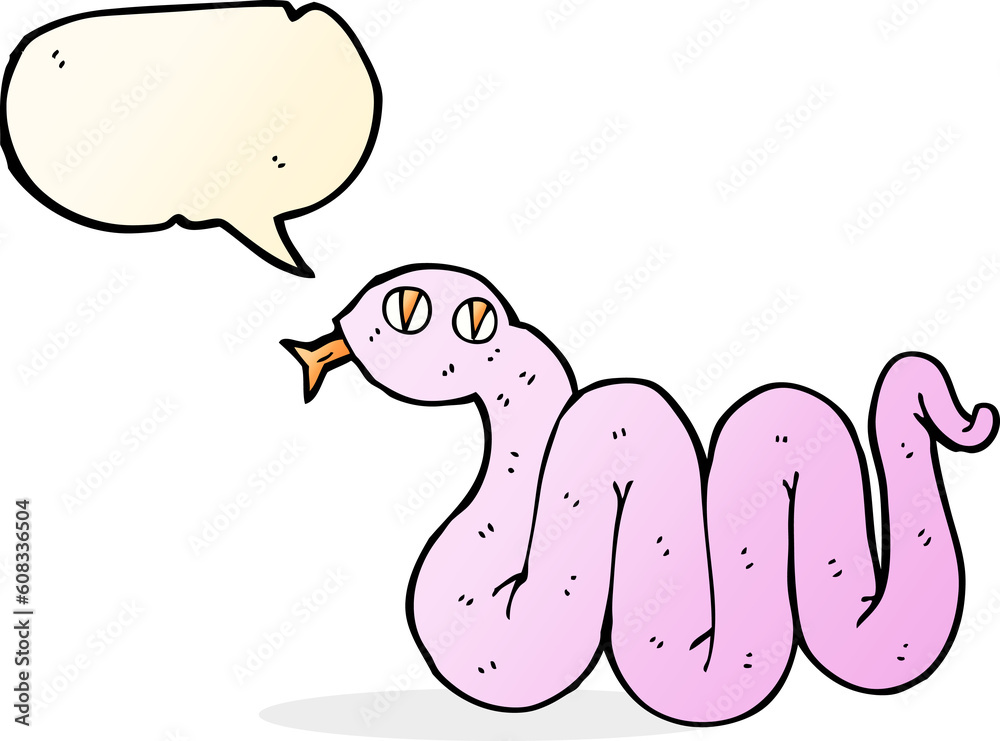 funny cartoon snake with speech bubble funny cartoon snake with speech bubble